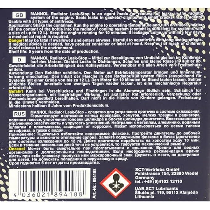 MANNOL 9966 GERMANY RADIATOR LEAK STOP, 325ML - Image 4